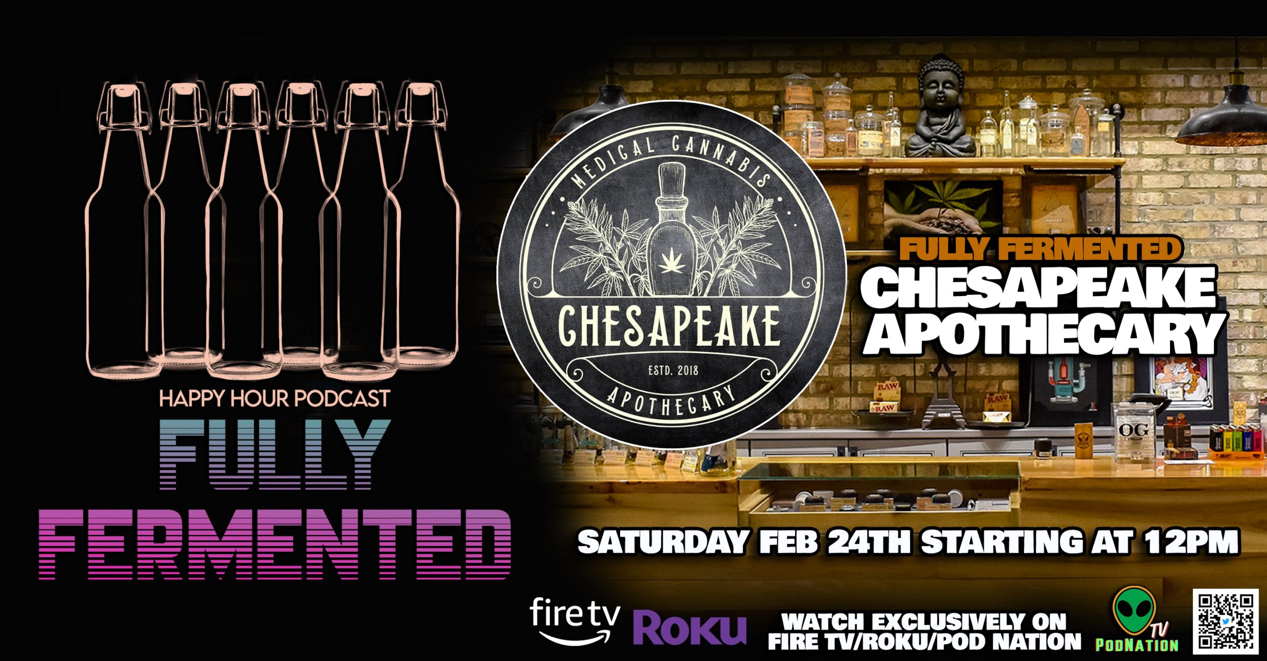 The Guys will be on hand at Chesapeake Apothecary this Saturday around 12pm. They will be featuring then on The HHPod's Fully Fermented to Air Exclusively on Roku & Fire TV. Come out and say hello!